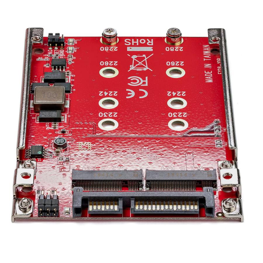 2スロットM.2 - SATA変換アダプタ 2.5インチドライブベイ対応 RAID 2x M.2 NGFF SSDアダプタ SATA 3.0(6Gbps)対応_2