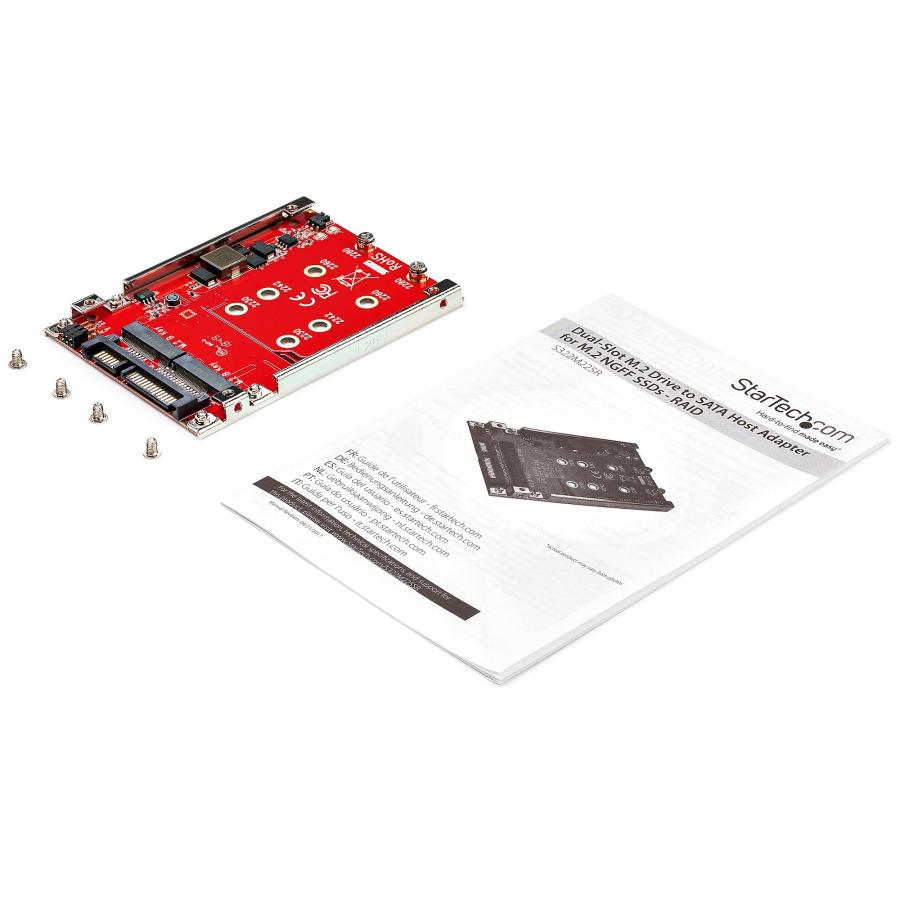 2スロットM.2 - SATA変換アダプタ 2.5インチドライブベイ対応 RAID 2x M.2 NGFF SSDアダプタ SATA 3.0(6Gbps)対応_3
