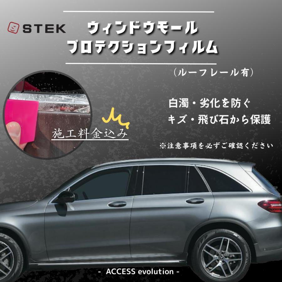 ウィンドウモール メッキモール トリムモール プロテクションフィルム ルーフレール有 ※施工料金込み | 