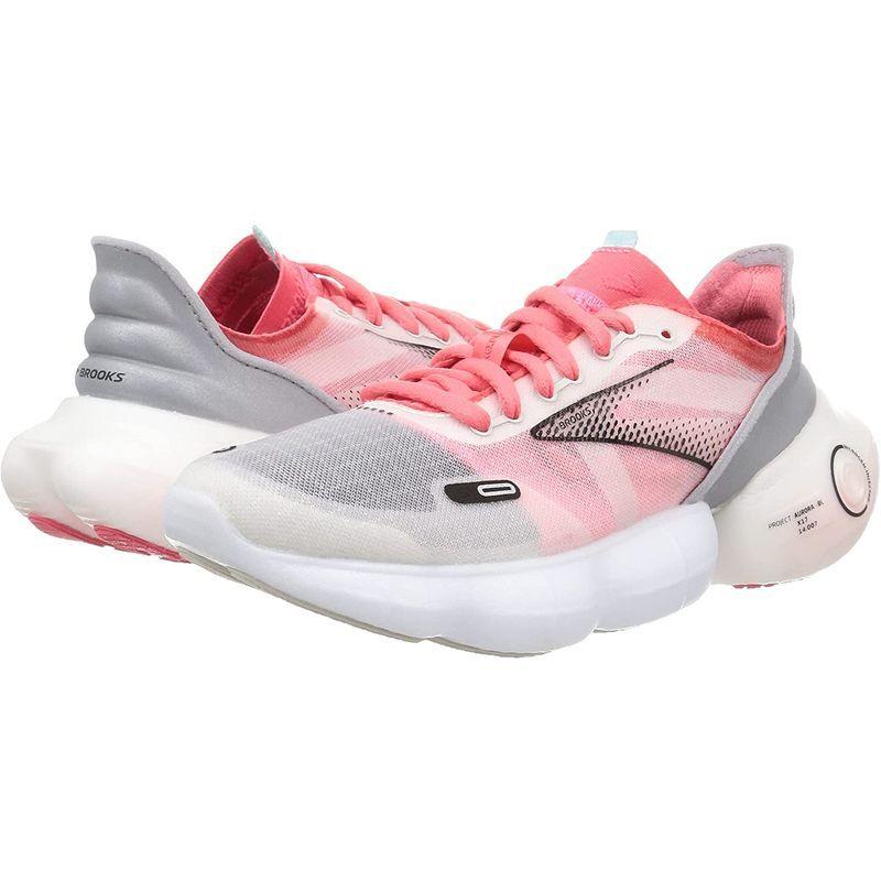 ブルックス ランニングシューズ 軽量 クッション 安定感 オーロラ ホワイト/ピンク 23.0 cm B ランニングシューズ 軽量 クッション 安定感 オーロラ ホワイト/ピンク cm