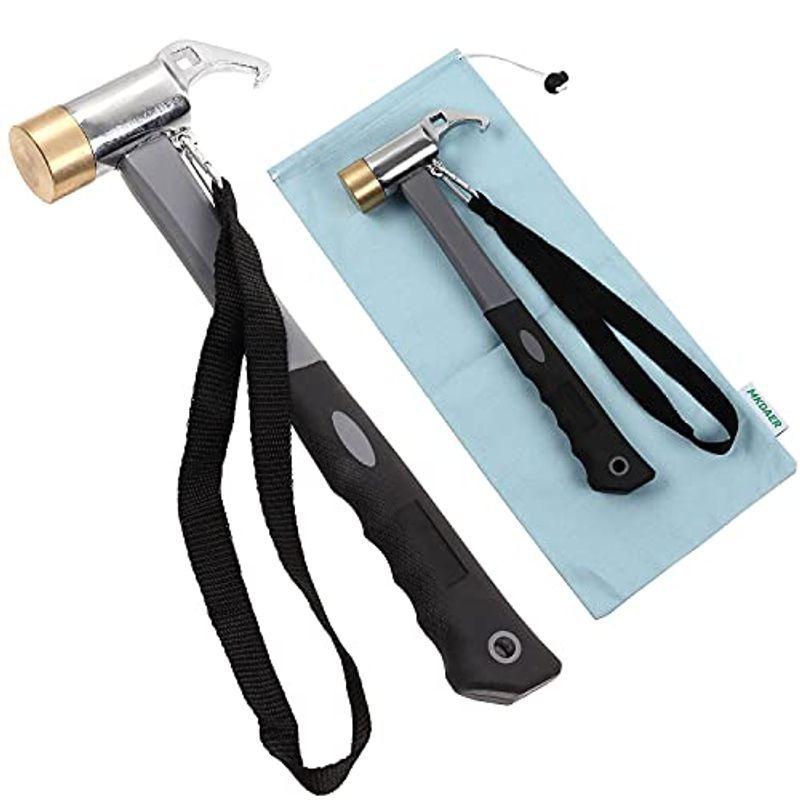 全商品オープニング価格 Mkdaer ペグハンマー テントハンマー 人気 真鍮製 安全 ペグ打ち テント アウトドア 登山 キャンプ 収納袋付 Wantannas Go Id