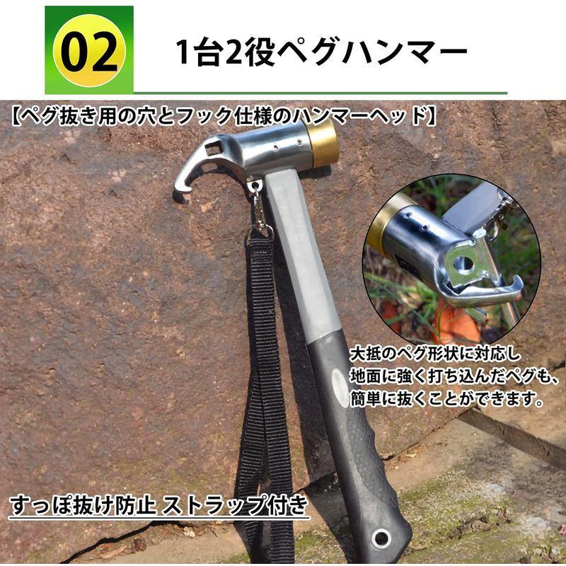 全商品オープニング価格 Mkdaer ペグハンマー テントハンマー 人気 真鍮製 安全 ペグ打ち テント アウトドア 登山 キャンプ 収納袋付 Wantannas Go Id