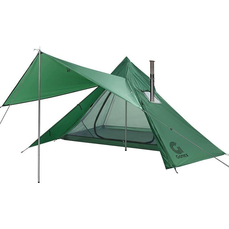 Gonexのワンポールテント グランドシート(別売り)付き-
