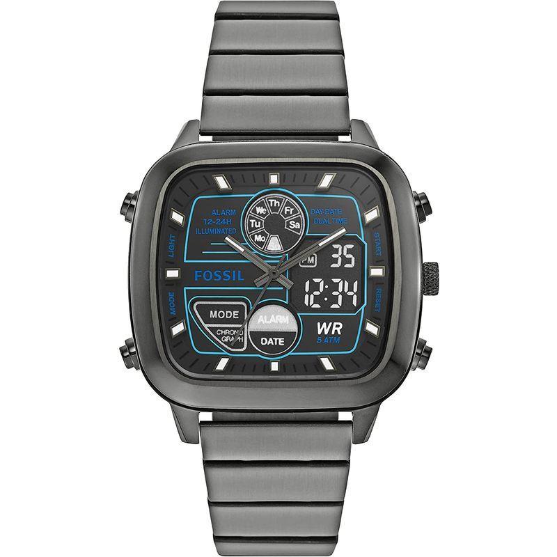 フォッシル Watch Retro Anadigital FS5892 メンズ Smoke Watch Retro Smoke Anadigital FS5892 メンズ Band