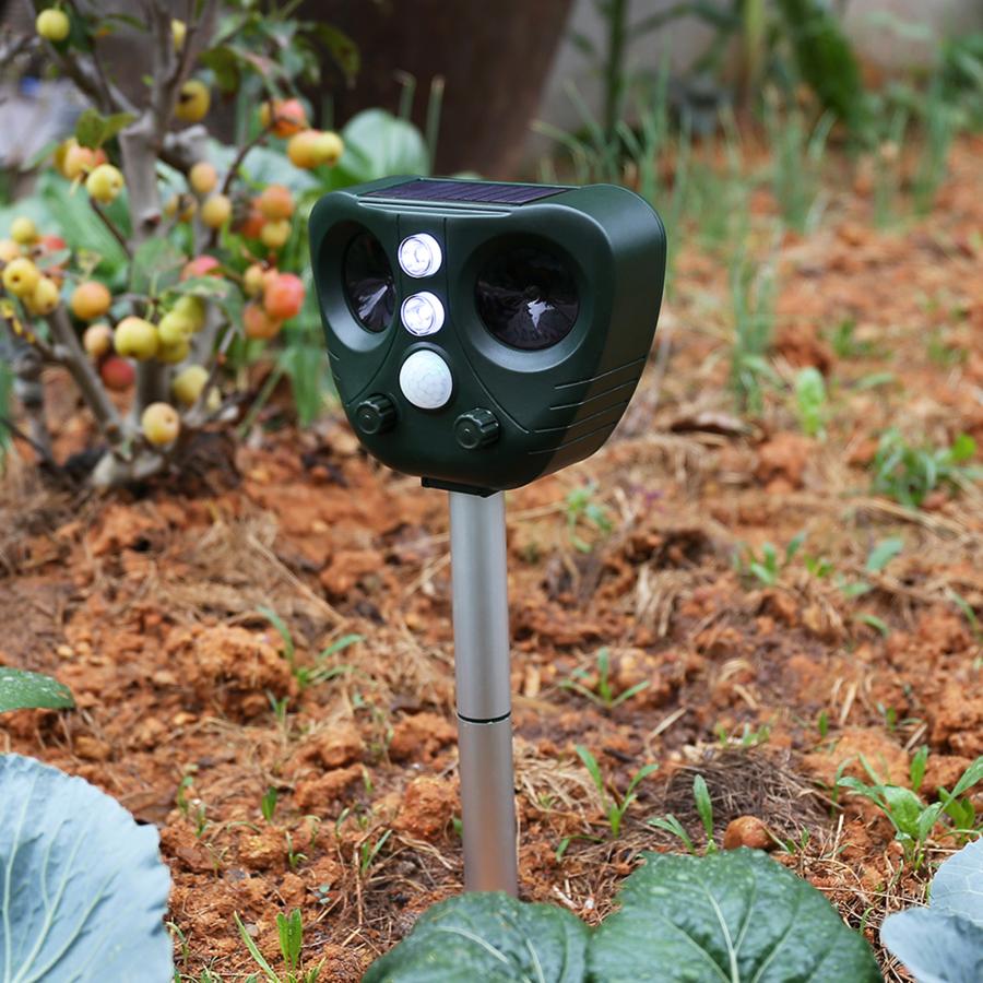 [2個セット]害獣撃退器 動物駆除器 動物忌避対策 猫避け 超音波強力 鳥よけ センサー グッズ 猫避け 鳥避け キョン対策 アニマルバリア 爆買 | ブランド登録なし | 06