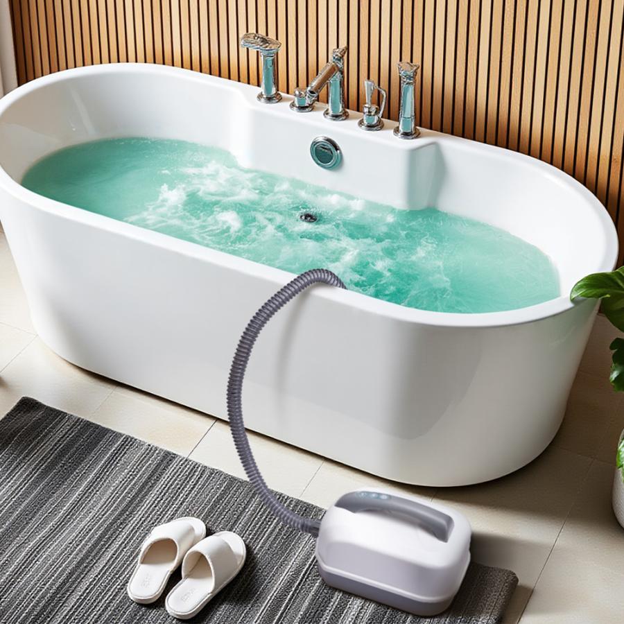 お風呂バブル 家庭用バブルバスマッサージャー お風呂用気泡スパマット 全身リラックス 静音設計 リモコン操作・クッション付き 気泡マッサージで全身リラックス |  | 04