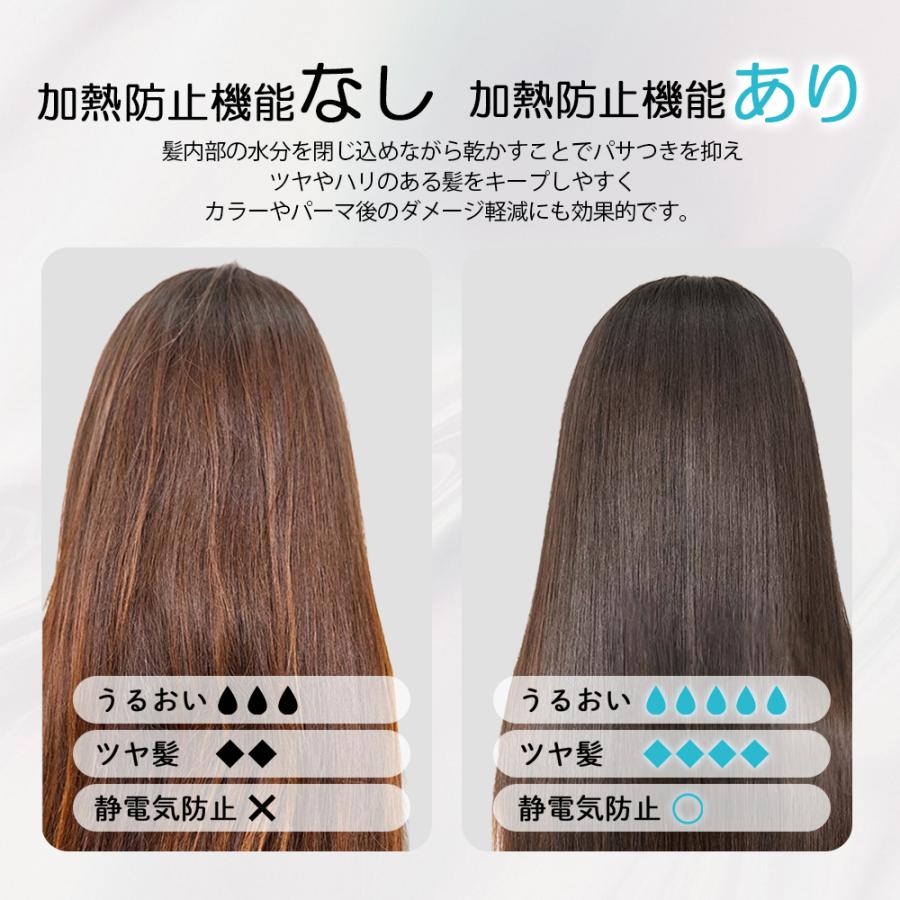 2年保証付 360°回転軽量ドライヤー 6段階 温度調節 風速調節 冷風