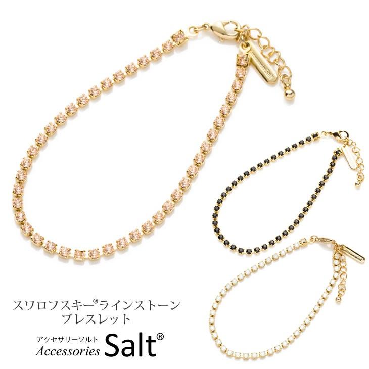 ブレスレット レディース スワロフスキー ライン ストーン 女性 30代 
