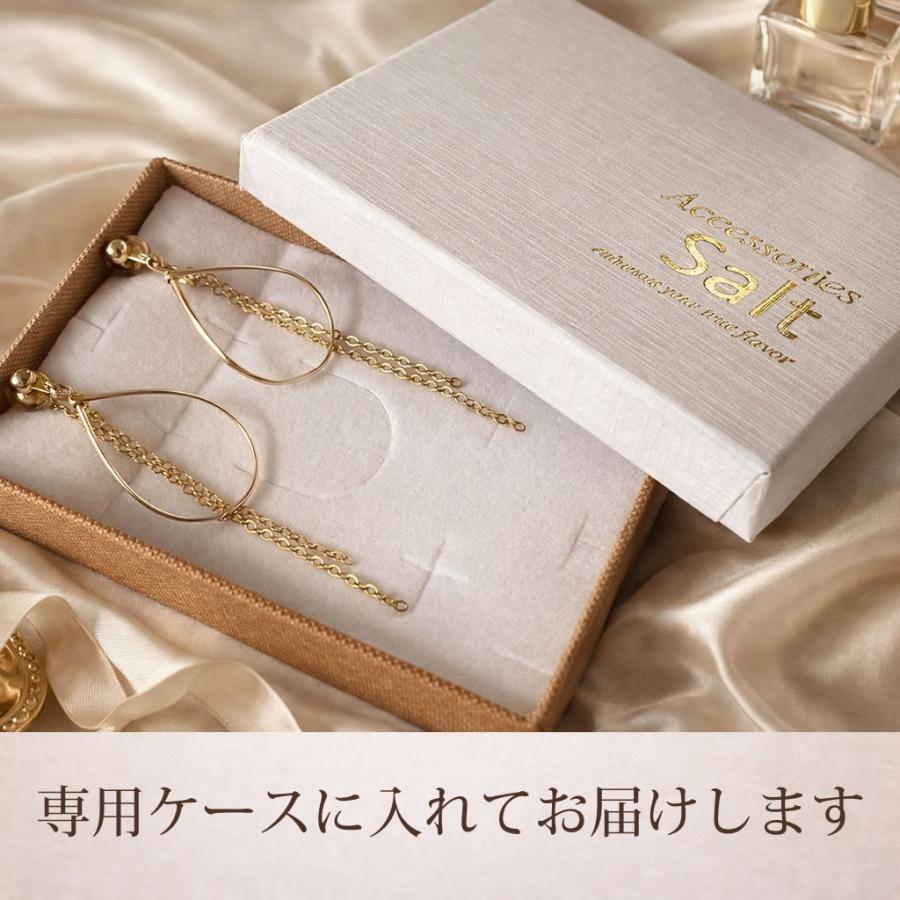 anyangle ラインイヤリング レディース ピアス見え 揺れる ロング