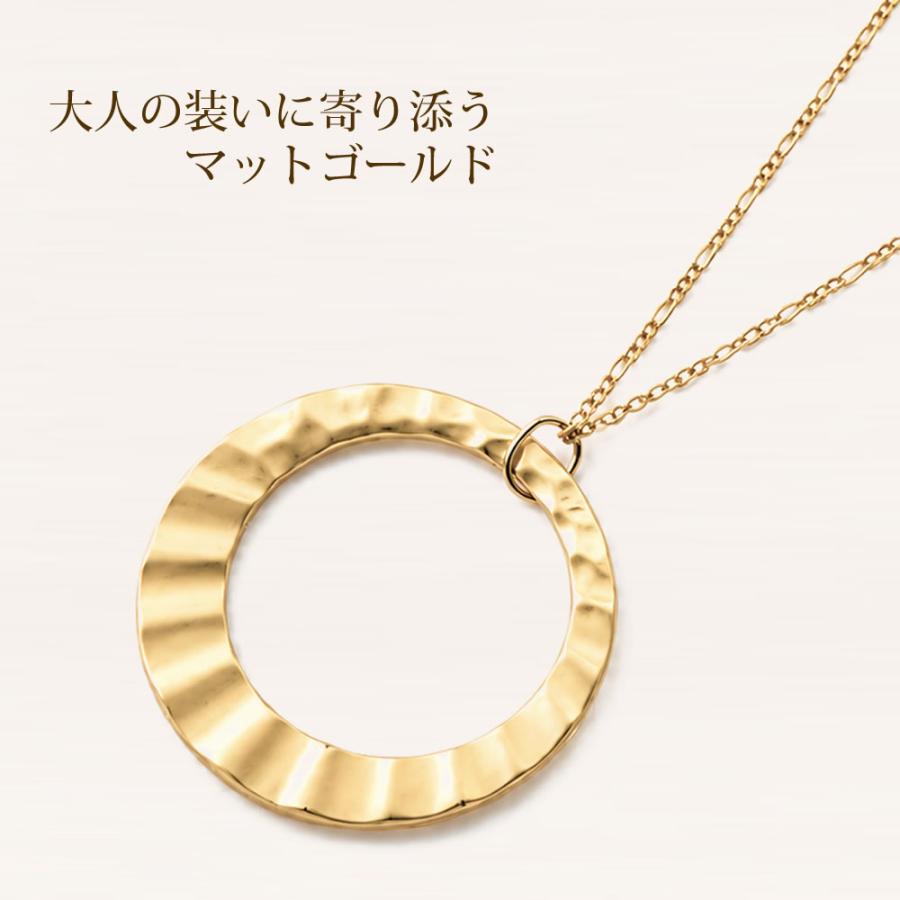 K14GF ネックレス ゴールドフィルド ロング エクリプス チャーム付き レディース 18K 18金をお探しの方に 人気 30代 40代 50代 金属アレルギー対応 ギフトBOX付の画像