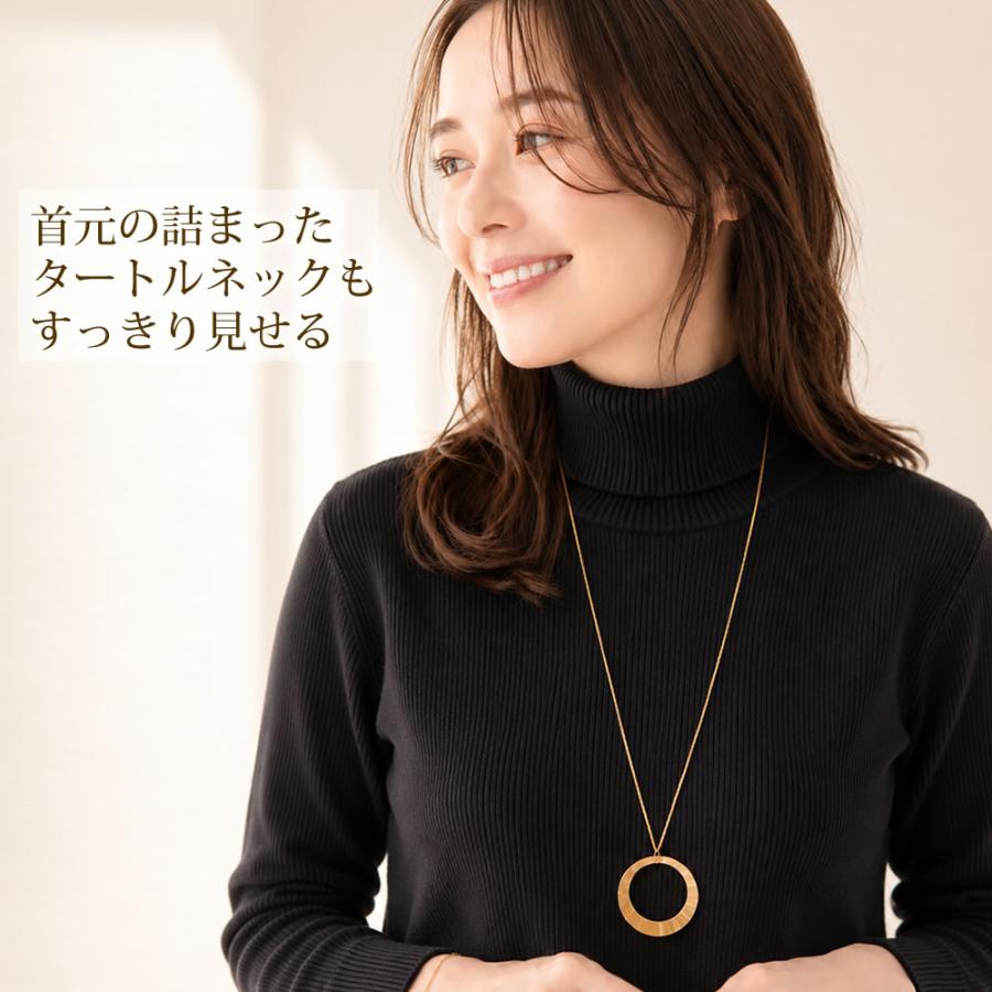 K14GF ネックレス ゴールドフィルド ロング エクリプス チャーム付き レディース 18K 18金をお探しの方に 人気 30代 40代 50代 金属アレルギー対応 ギフトBOX付の画像