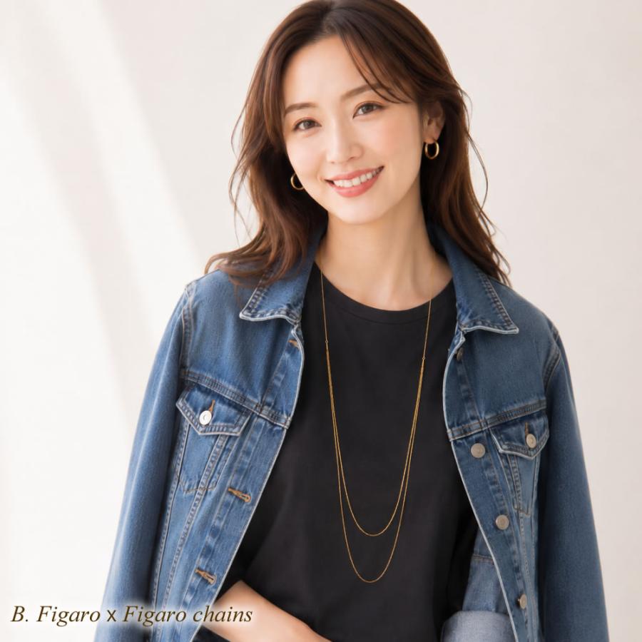 ロコページ◇k14gf K14GF 2連 ロングネックレス レディース 90cm ゴールド フィルド