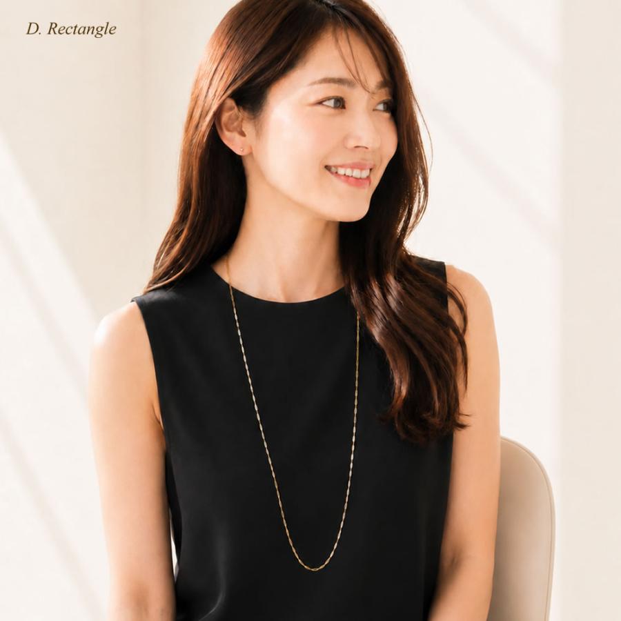 ロング ネックレス レディース シンプル 1連 K14GF チェーンのみ 80cm