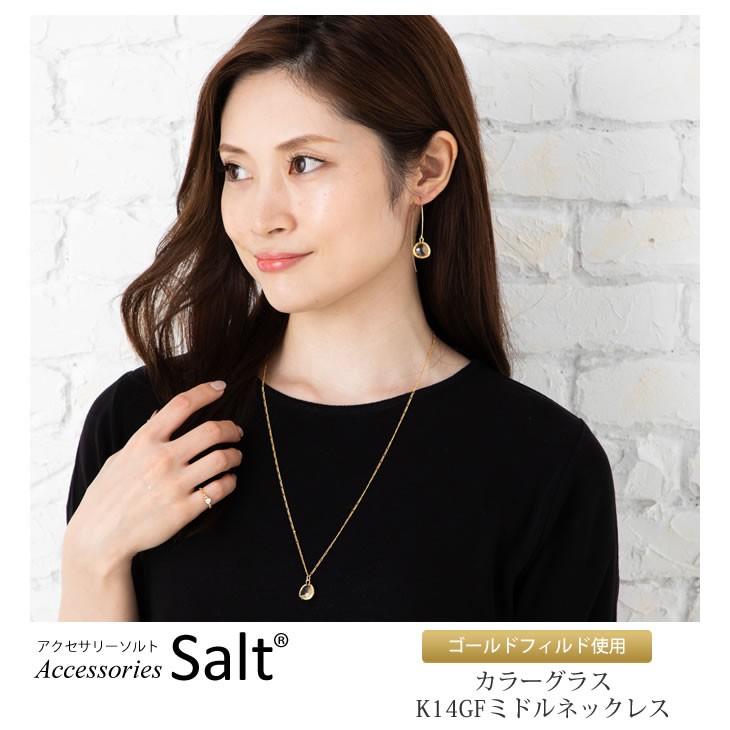 ネックレス 大粒 ペンダント レディース 一粒 カラーグラス