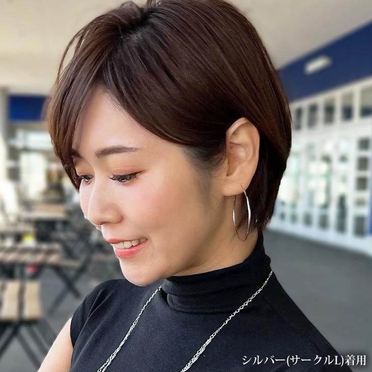 フープピアス L ゴールド シルバー プラチナ メッキ 金属アレルギー 大ぶり5cm 30代 40代 人気 Pe003 アクセサリーsalt Yahoo店 通販 Yahoo ショッピング