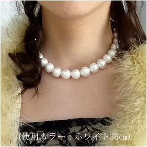 ネックレス パール 15ミリ玉 大粒 プラパールネックレス パール 
