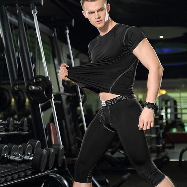 スパッツ10分丈 7分丈 ハーフパンツ メンズ ジム ウェア スポーツ