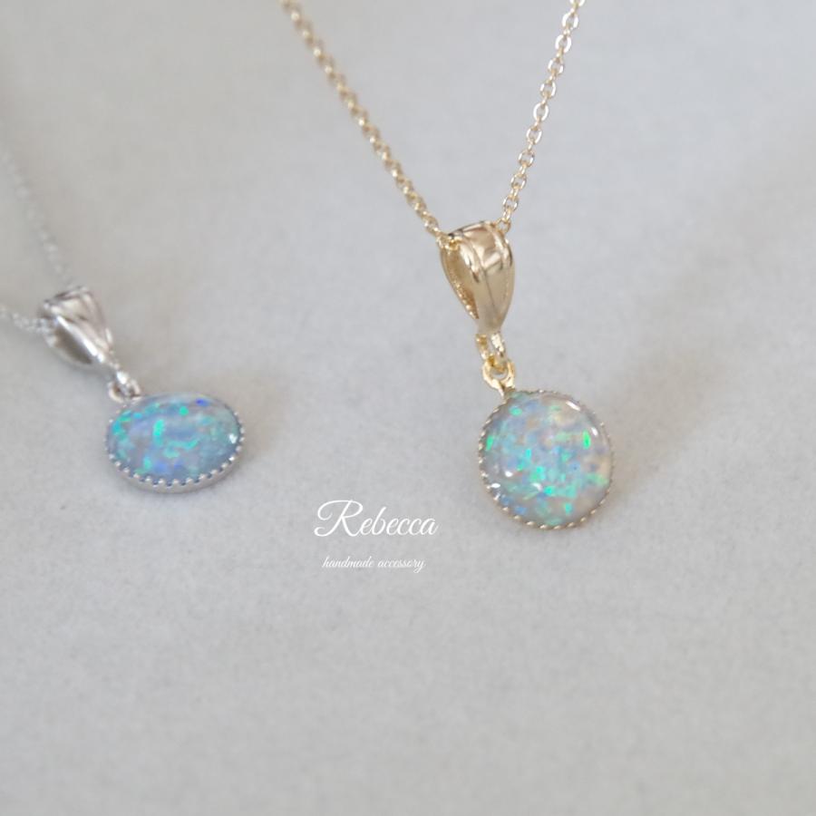 ネックレス 日本製 極細チェーン 京都オパール サージカルステンレス