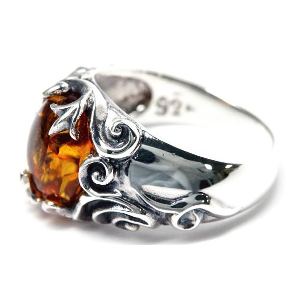 新品未使用　入手困難　SAAD サード　アンバー(琥珀)リング　シルバー925 新品ファッション - 入手困難 SAAD サード アンバー(琥珀)リング