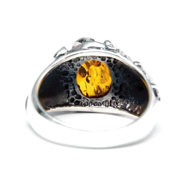 新品未使用　入手困難　SAAD サード　アンバー(琥珀)リング　シルバー925 新品ファッション - 入手困難 SAAD サード アンバー(琥珀)リング