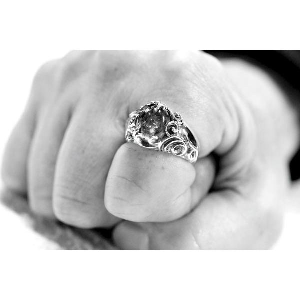 新品未使用　入手困難　SAAD サード　アンバー(琥珀)リング　シルバー925 新品ファッション - 入手困難 SAAD サード アンバー(琥珀)リング