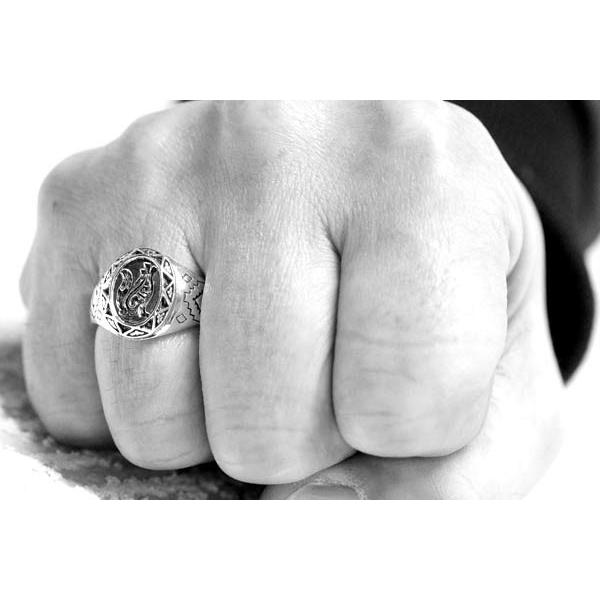 Indian Jewelry シルバー925 リング ウルフ 狼 スター 星 インディアン