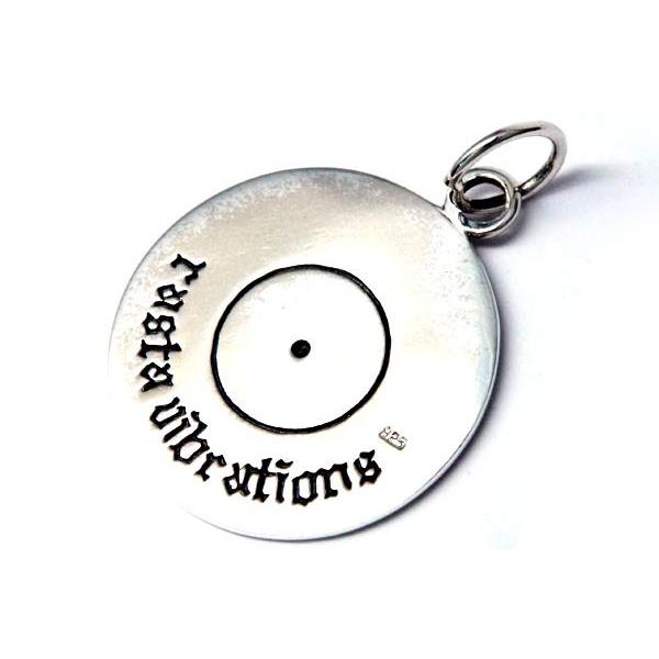 シルバー925 ペンダント ネックレス ラスタカラー レゲエ レコード