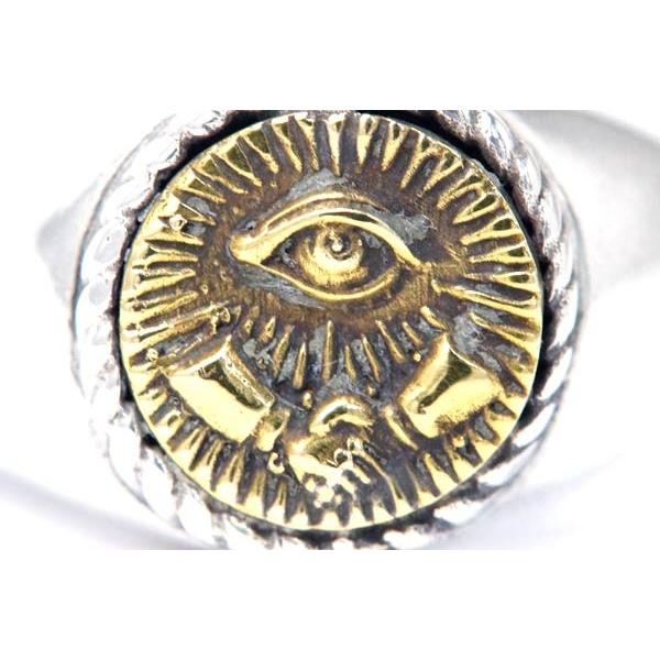 シルバー925 リング 秘密結社 フリーメイソン プロビデンスの目 握手