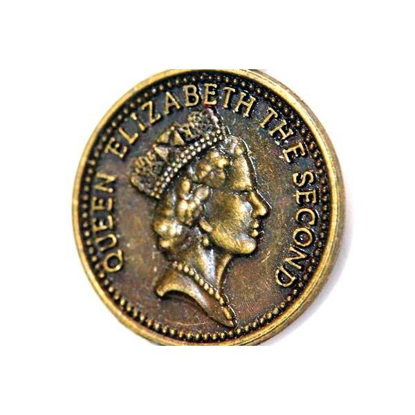 アンティーク　イギリス　エリザベス女王　SHILLING PENNY 資産 コイン 1ペニー イギリス エリザベス女王 アンティークゴールド メンズ