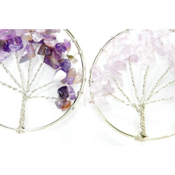 天然石 アメジスト さざれ石 ワイヤー 木 レディース パワーストーン