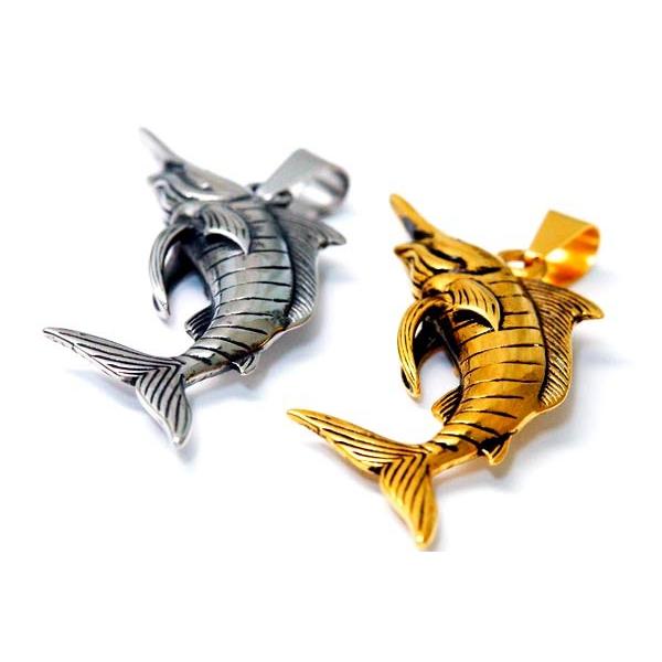 カジキマグロ フィッシュ 魚 ステンレス リアル メンズ ペンダント