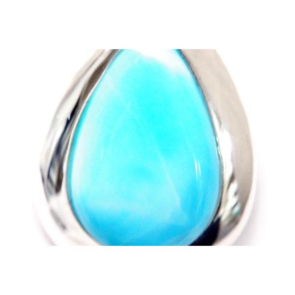 インディアンジュエリー ペンダント ネックレス 天然石 ラリマー ネイティブアメリカン 鏡面仕上げ 雫型 縄 ワイヤー メンズ レディース シルバー925 | Indian Jewelry | 01