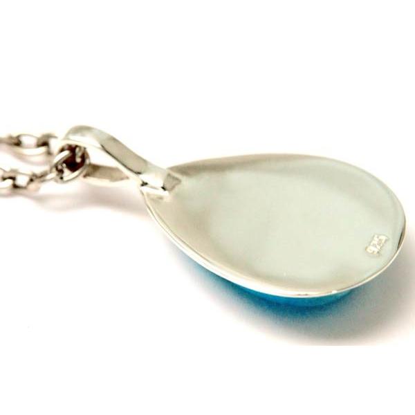 インディアンジュエリー ペンダント ネックレス 天然石 ラリマー ネイティブアメリカン 鏡面仕上げ 雫型 縄 ワイヤー メンズ レディース シルバー925 | Indian Jewelry | 03