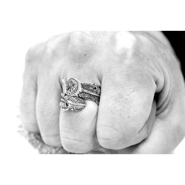 Indian Jewelry インディアンジュエリー リング フェザー 羽 ラウンド