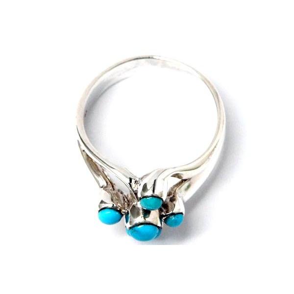 インディアンジュエリー リング 天然石 ターコイズ 6ポイント クロス 十字型 メンズ シルバー925 | Indian Jewelry | 04