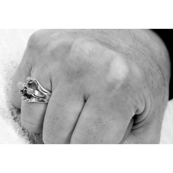 インディアンジュエリー リング 天然石 ターコイズ 6ポイント クロス 十字型 メンズ シルバー925 | Indian Jewelry | 06