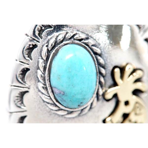 アースデザイン インディアンジュエリー ターコイズ ココペリ 精霊 ウォーター 水 レインクラウド 雲 プレート メンズ シルバー925 ペンダント ネックレス | Indian Jewelry | 01