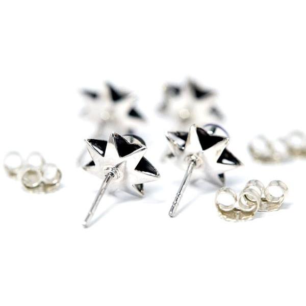 インディアンジュエリー スタッドピアス 天然石 スター 星 シルバー925 「アワビ貝/ピンクシェル/ホワイトシェル/ブルーレースアゲート」 | Indian Jewelry | 03