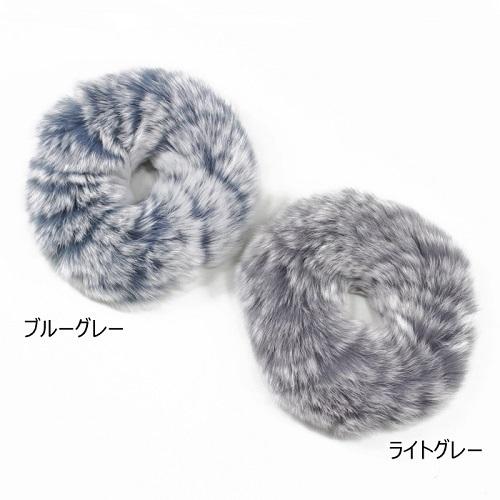 リアル ラビット ファー シュシュ もこもこ プチプラ ヘアゴム