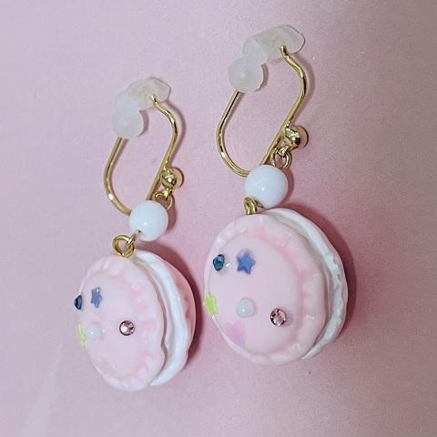 痛くないイヤリング マカロン スイーツ かわいい キッズイヤリング
