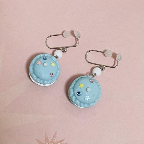 痛くないイヤリング マカロン スイーツ かわいい キッズイヤリング