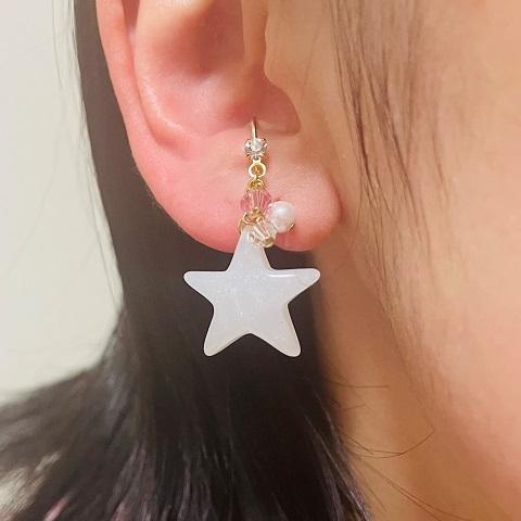 痛くないイヤリング 星 かわいい キッズイヤリング 子供用イヤリング
