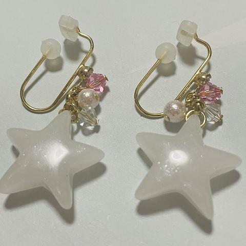 痛くないイヤリング 星 かわいい キッズイヤリング 子供用イヤリング