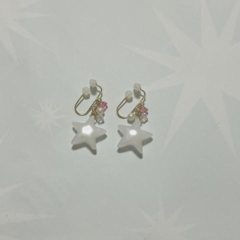 痛くないイヤリング 星 かわいい キッズイヤリング 子供用イヤリング