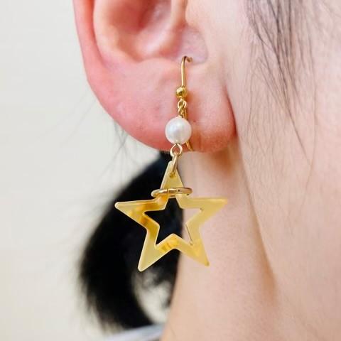キッズイヤリング 確認 痛くないイヤリング 星 キッズイヤリング 子供用イヤリング 子ども用