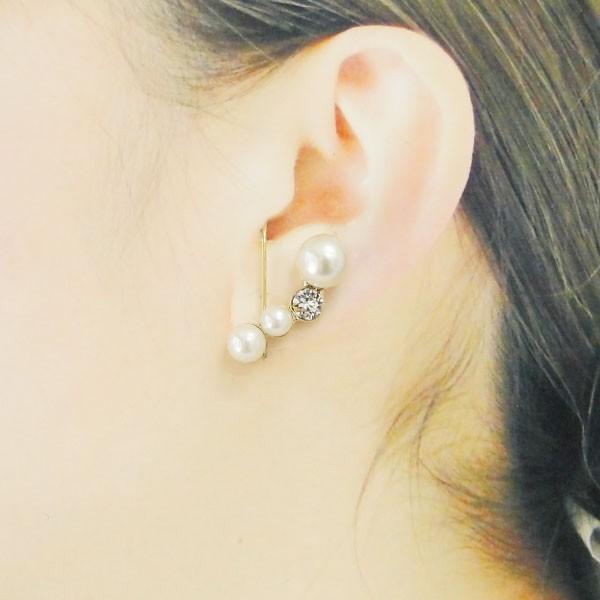 痛くないイヤリング パール スワロの４連イヤリング クリスタル ピナチョコ Pc アクセサリージャパン 通販 Yahoo ショッピング