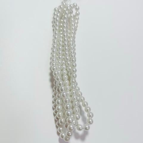 日本製 4mm キスカ（オフホワイト色パール） 白パール（ホワイト色