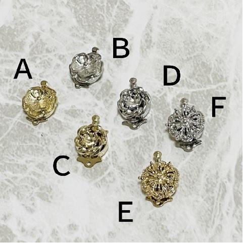 パール ネックレス クラスプ 留め具 止め具 1連 花柄タイプ 6mm パール ネックレス クラスプ 留め具 止め具 1連 花柄タイプ 6mm
