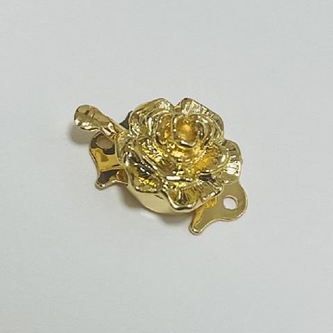 パールネックレス 花モチーフ留め具⑬ パールネックレス用留め具 石入れ兼用 1連用 花 : アクセサリー