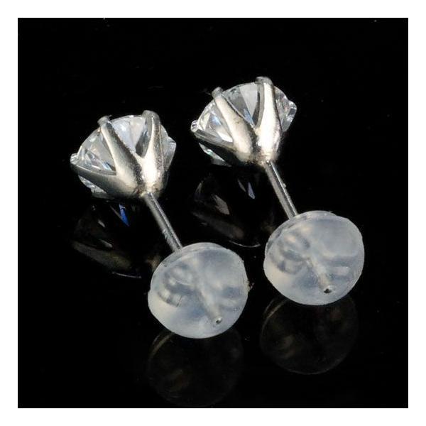 6本爪PT天然ダイヤモンド片耳ピアス 1ct 鑑定書付き
